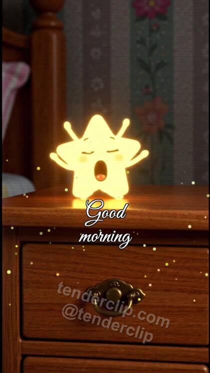 Good morning: sleepy star enters the drawer