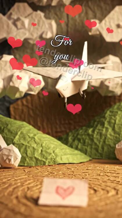 For you: paper plane brings a note