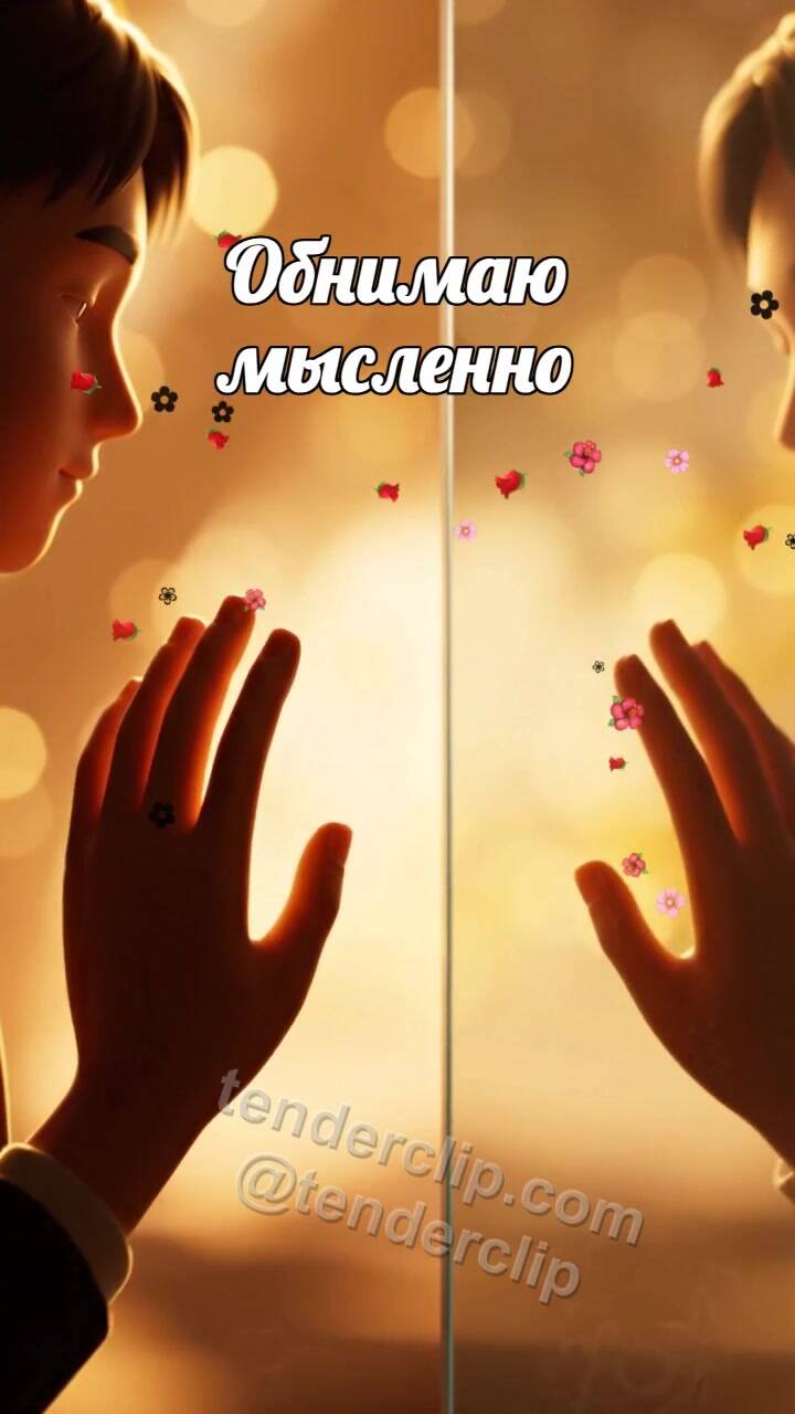 Обнимаю мысленно: ладони встречаются через стекло
