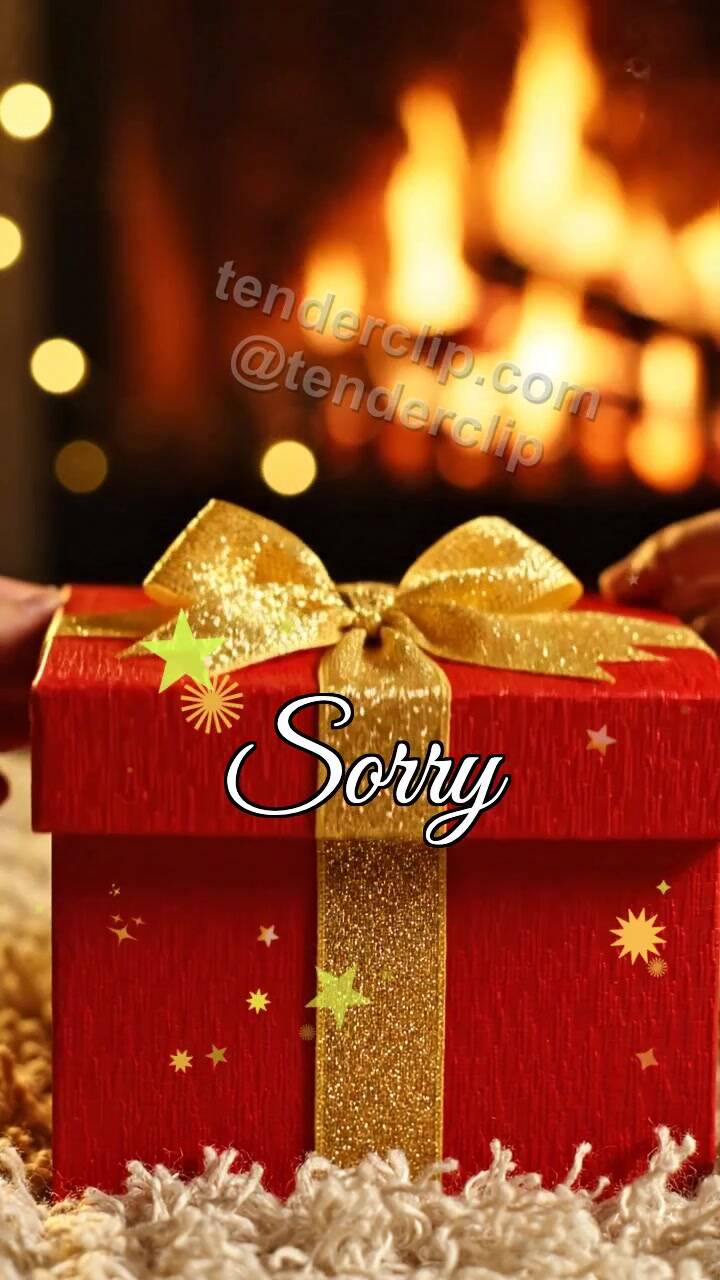 Sorry: gift box shyly opens