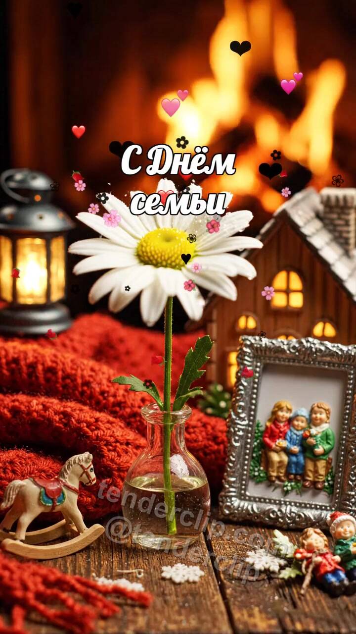 С Днём семьи: ромашка оживает первым