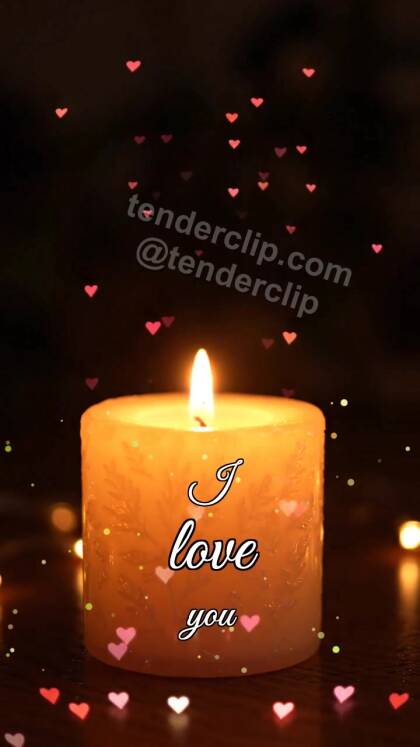 I love you: Candle Heart Glow