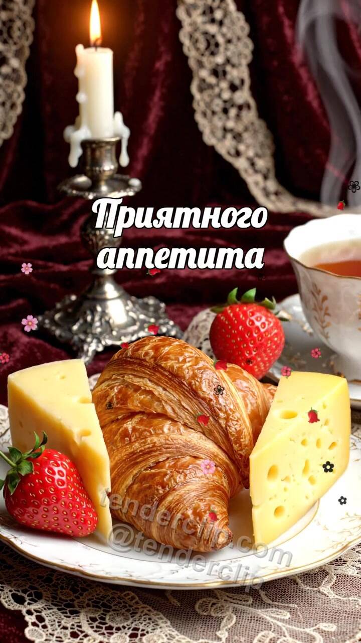 Приятного аппетита: круассан раскрывает завтрак