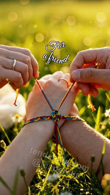 For a friend: friendship bracelet ties itself