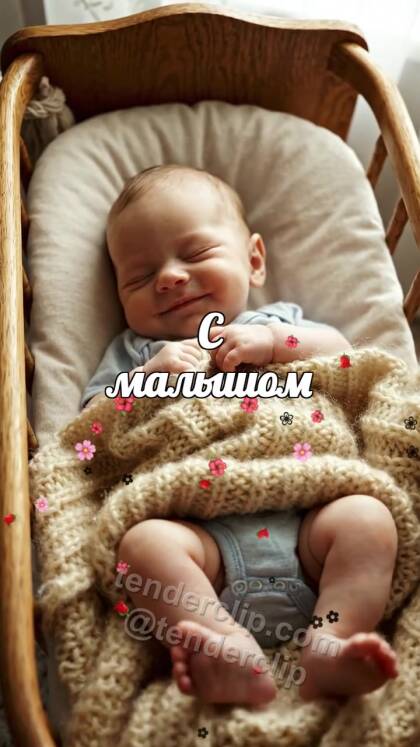 С малышом: плед складывается рядом с колыбелью