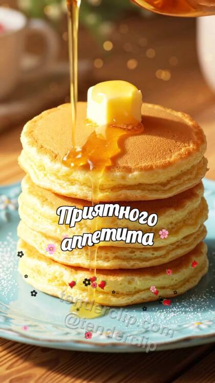 Приятного аппетита: масло тает на стопке блинов