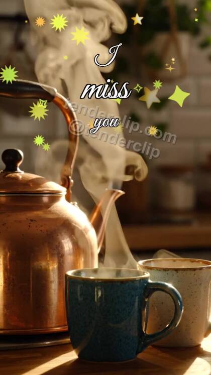 I miss you: steam connects mugs