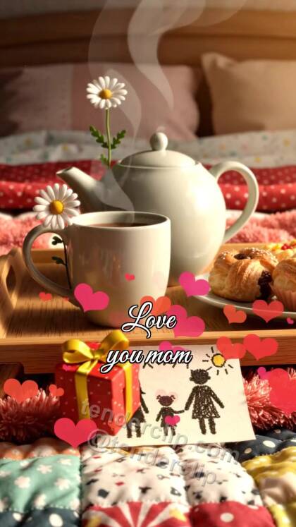 Love you mom: gift finds a place beside the symbol