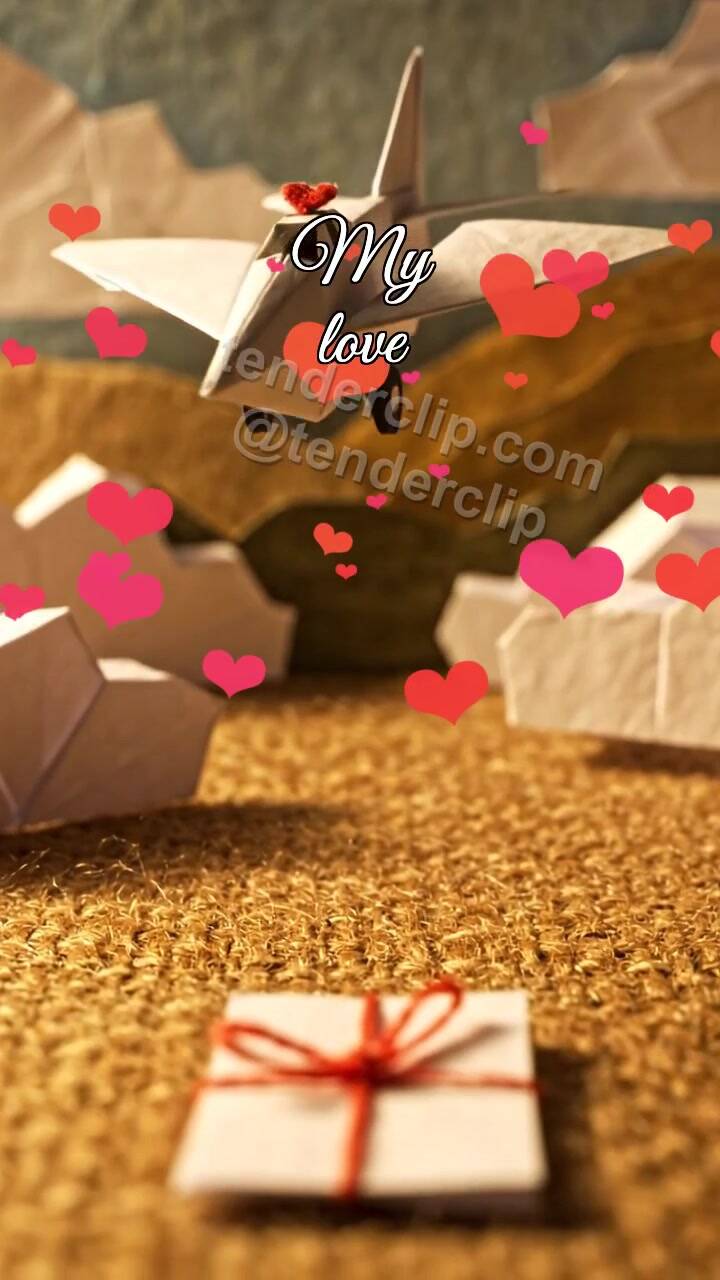 My love: paper plane brings a note