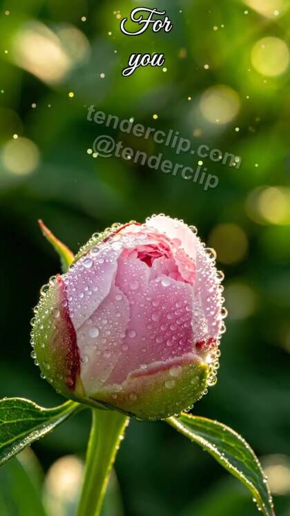 For you: flower bud opens