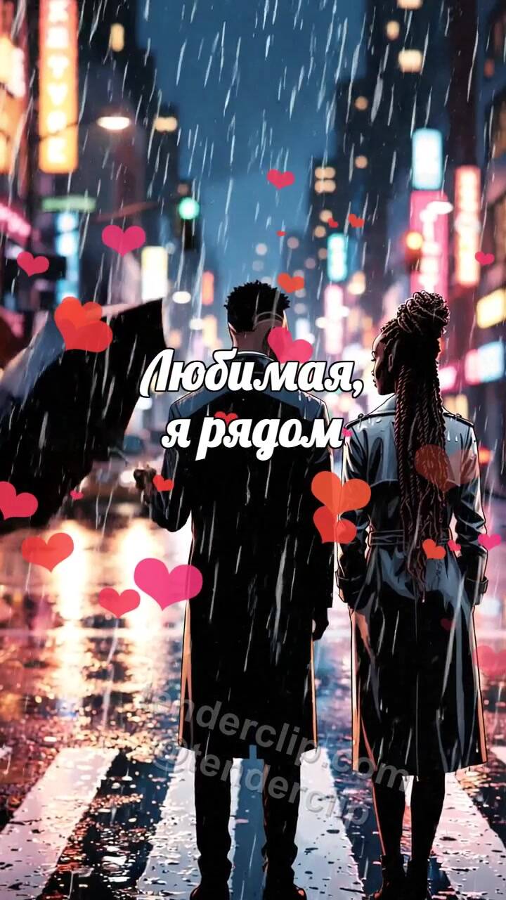 Любимая, я рядом: мужчина закрывает женщину от дождя
