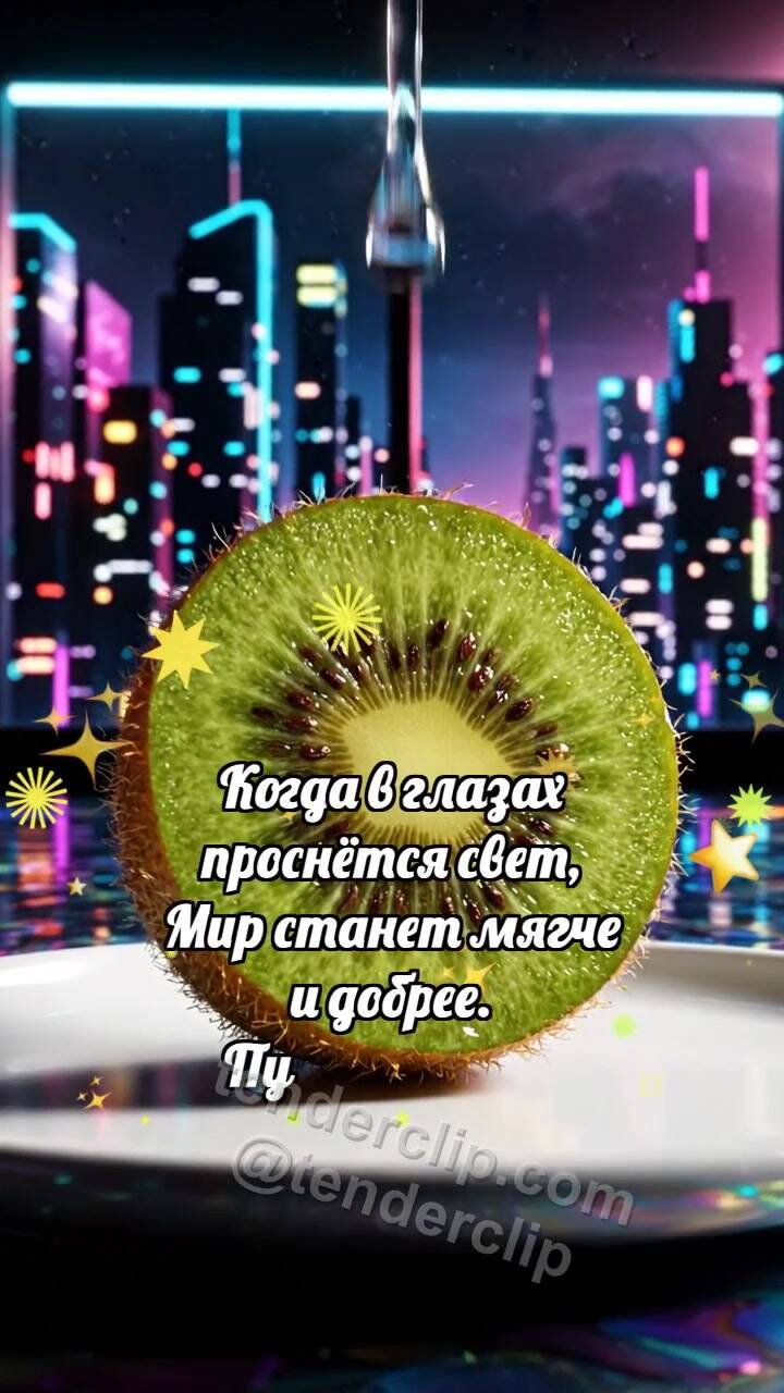 Держись и улыбнись: Киви ловит каплю