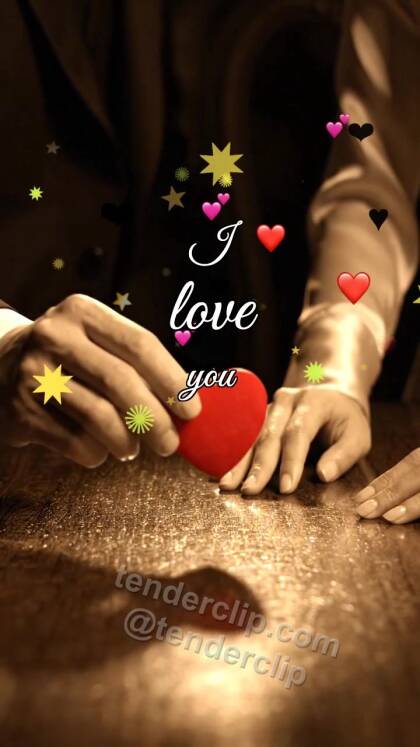 I love you: two hands hold a heart