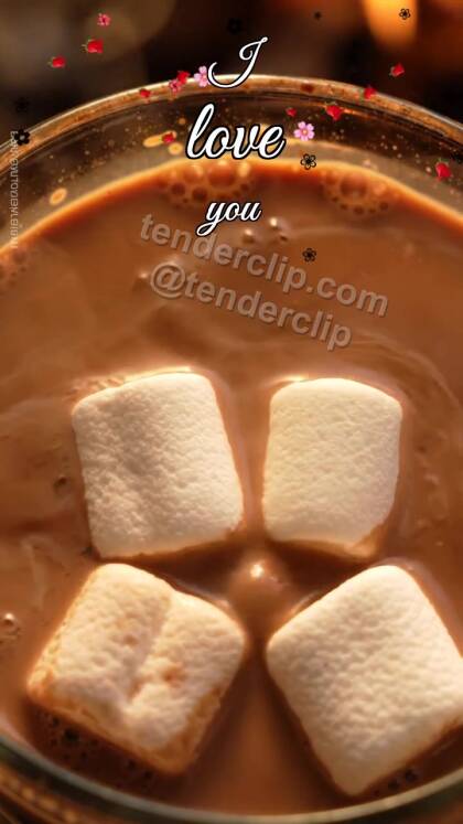 I love you: Cocoa Marshmallow Heart