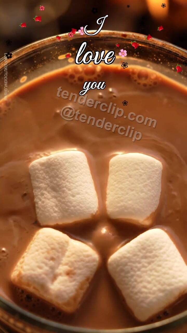 I love you: Cocoa Marshmallow Heart