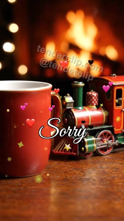 Sorry: toy train delivers a gift