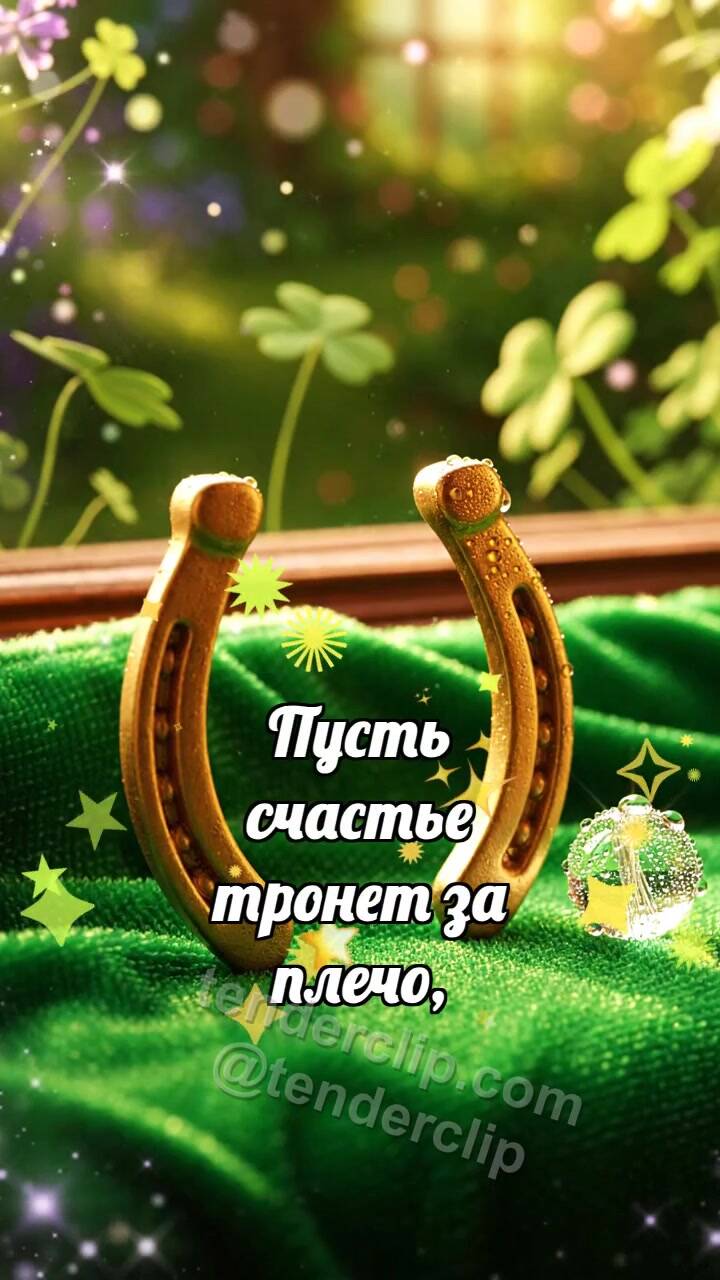 С Днём святого Патрика: Подкова качает росу