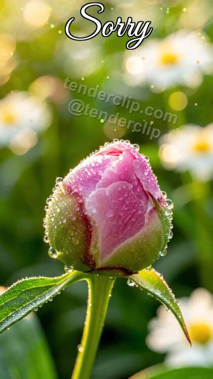 Sorry: flower bud opens