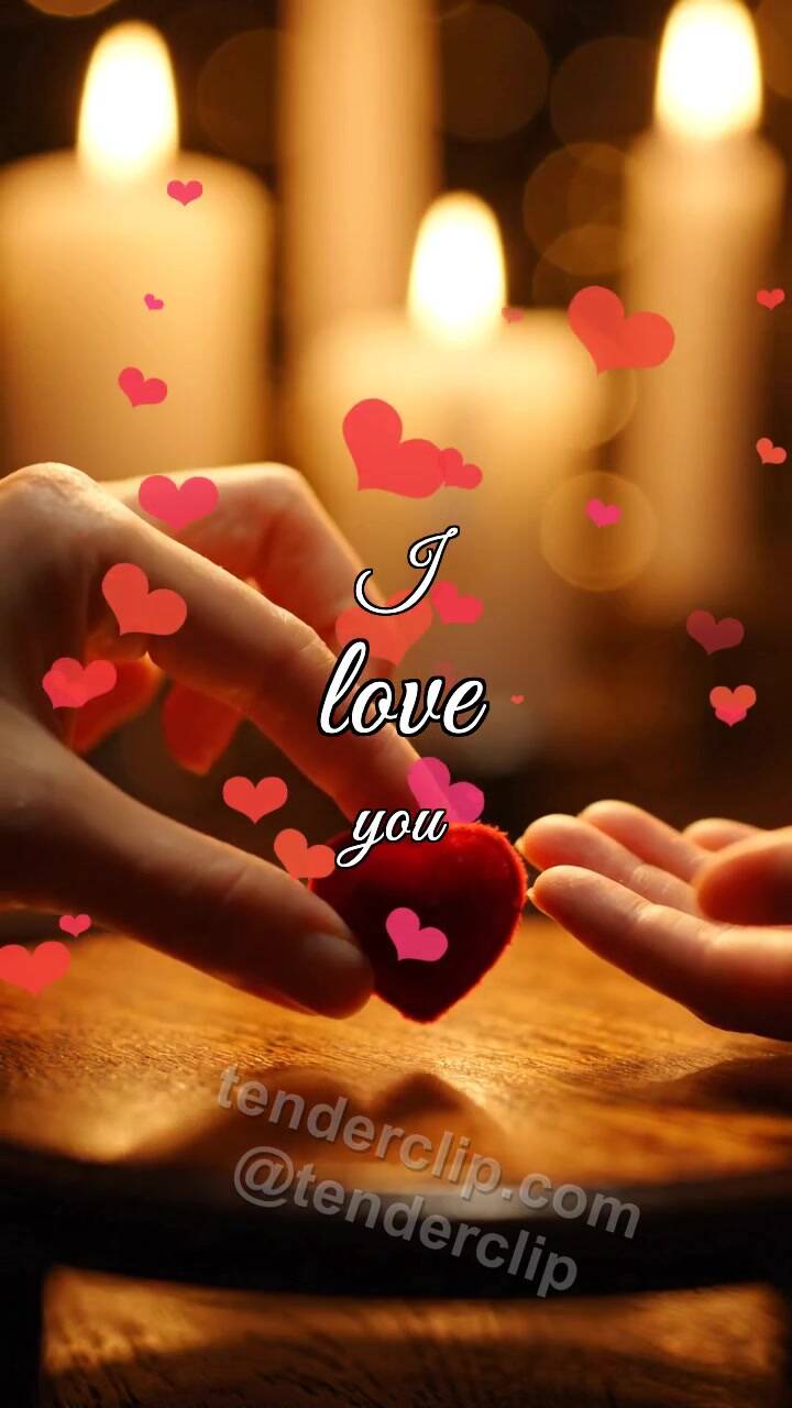 I love you: two hands hold a heart
