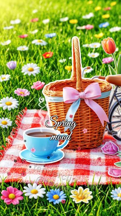Spring mood: tea moves closer