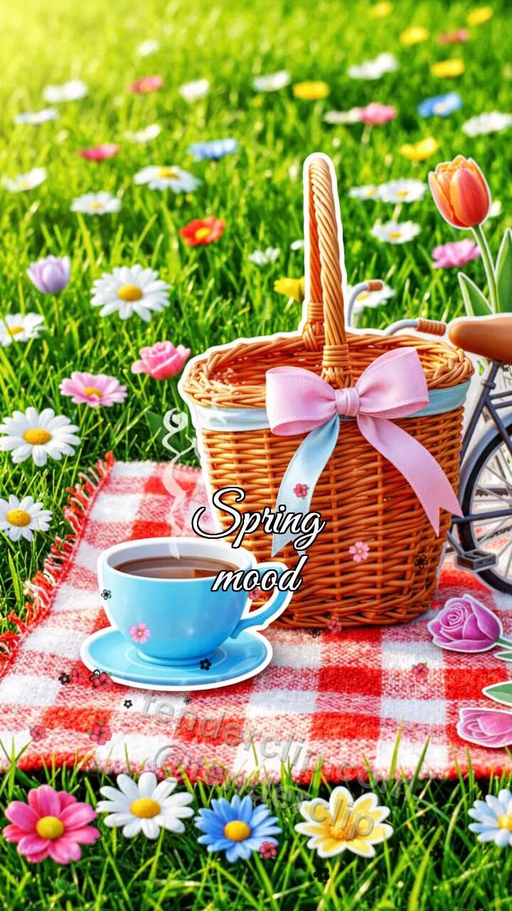 Spring mood: tea moves closer