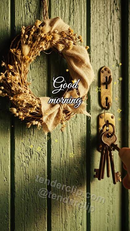 Good morning: keys open the door to light