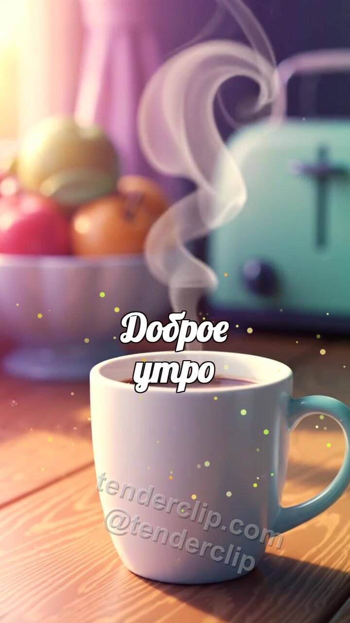 Доброе утро: пар от кофе рисует улыбку