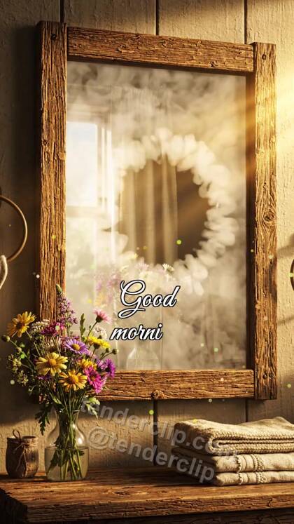 Good morning: mirror clears morning fog