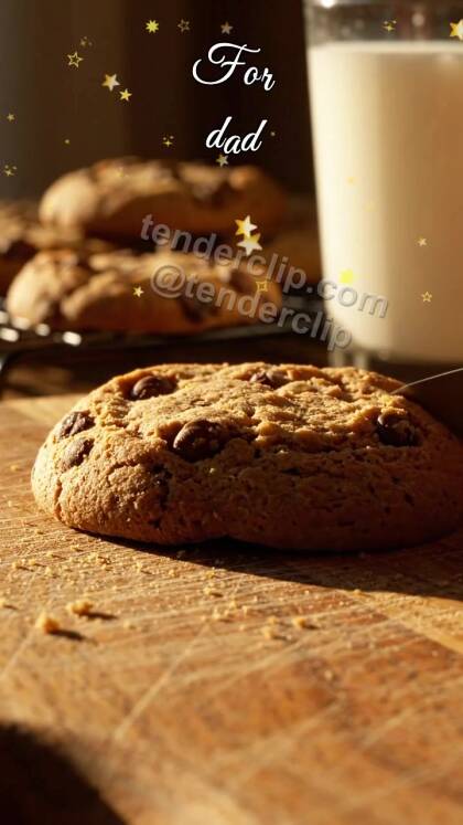 For dad: cookie shares a half