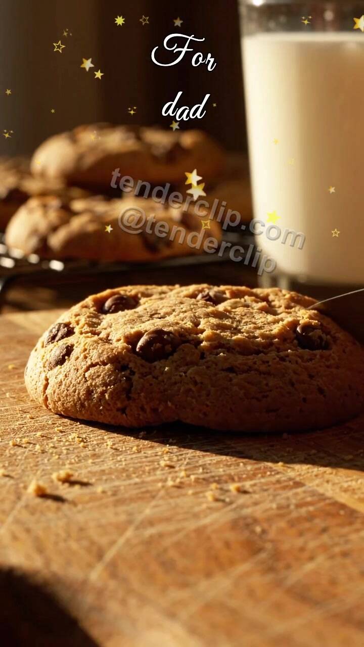 For dad: cookie shares a half