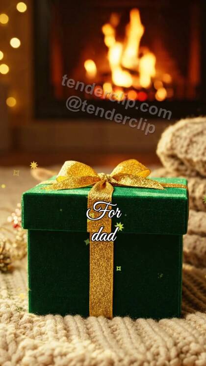 For dad: gift box shyly opens