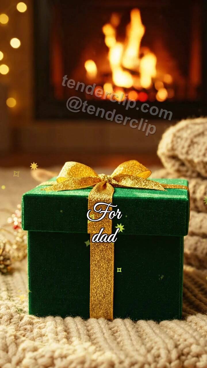 For dad: gift box shyly opens