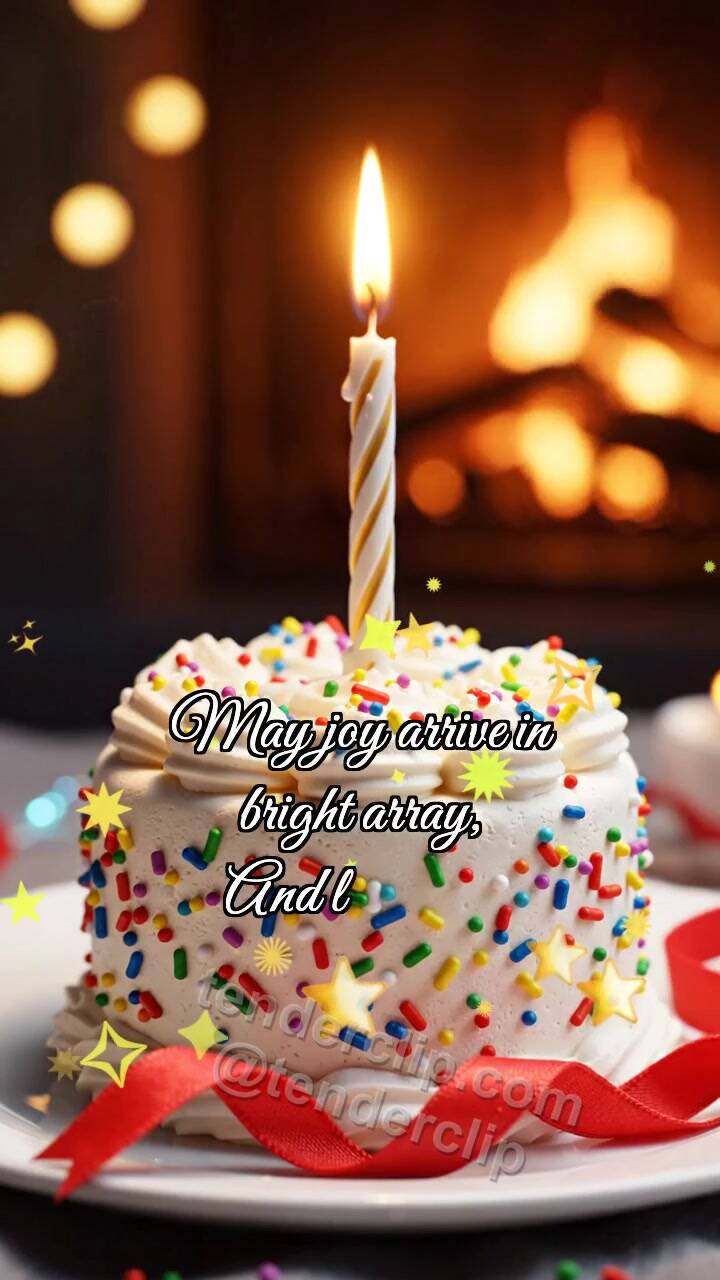 Happy birthday: Candle Gives Bow
