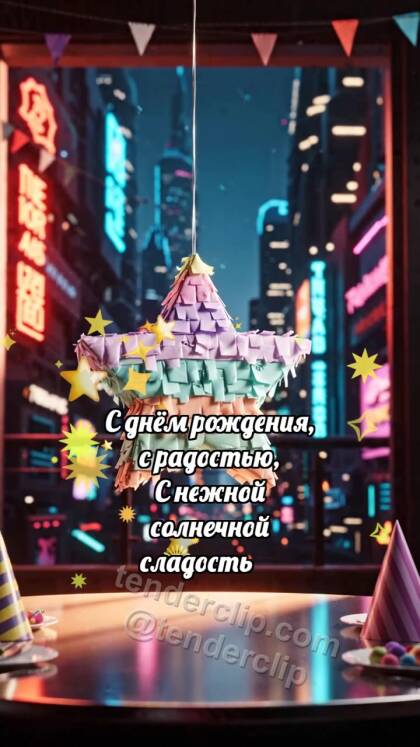 С днём рождения: Пиньята роняет конфетти