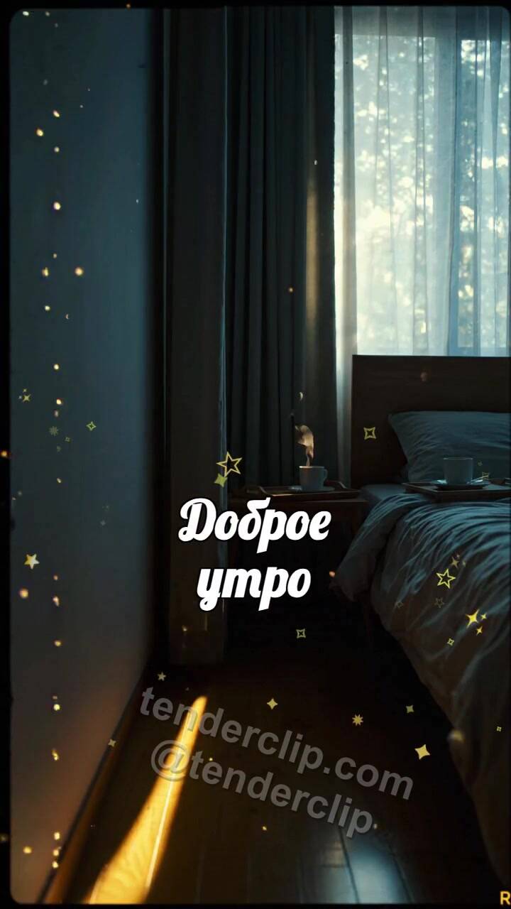 Доброе утро: солнечный луч открывает шторы