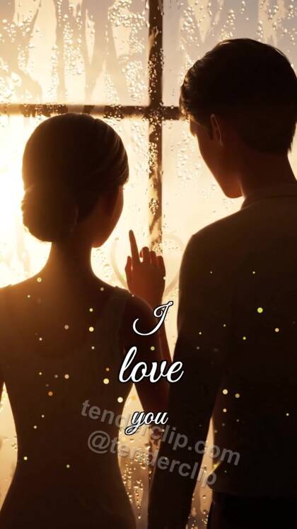 I love you: heart appears on a fogged window