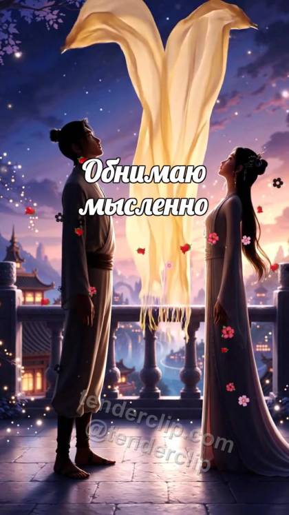 Обнимаю мысленно: один шарф обнимает двоих