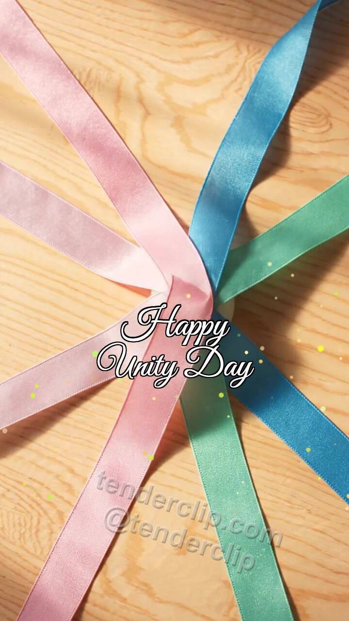Happy Unity Day: ribbons form a holiday rosette