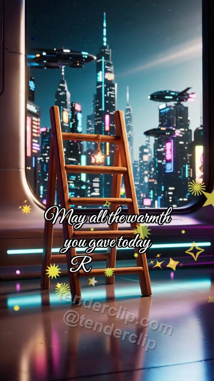 Thank you: Ladder Holds Star