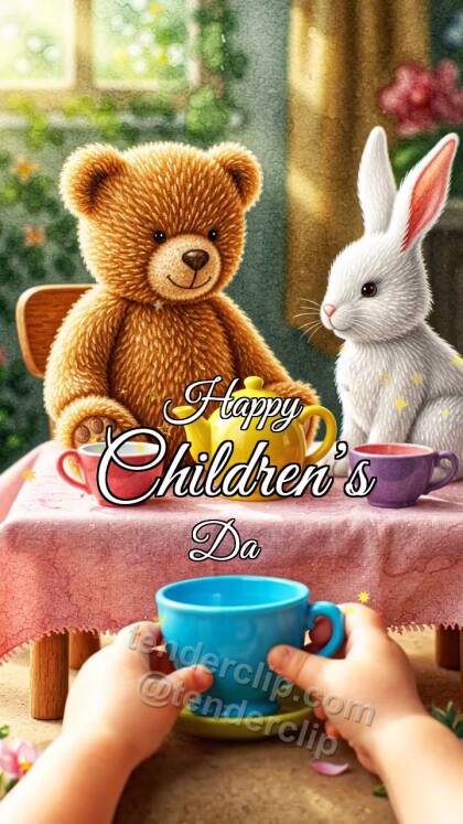 Happy Children’s Day: toys have a tea party