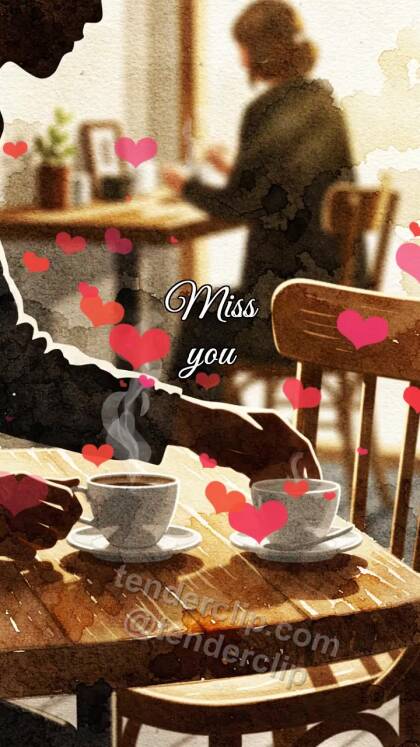 Miss you: second cup waits on the table