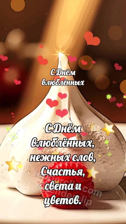 С Днём влюблённых: Безе тает сердечком