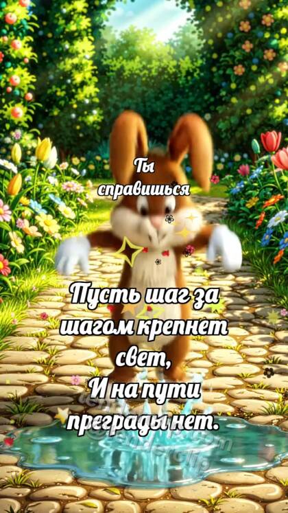 Ты справишься: Зайчик прыгает лужу