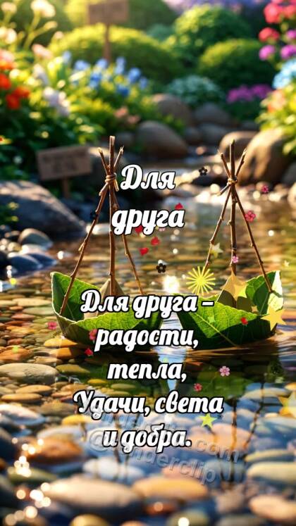 Для друга: Кораблики делят ручей