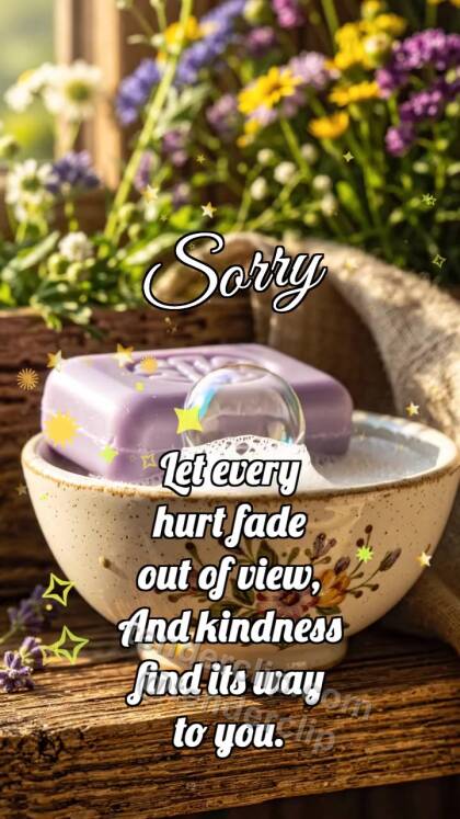 Sorry: Soap Clears Speck