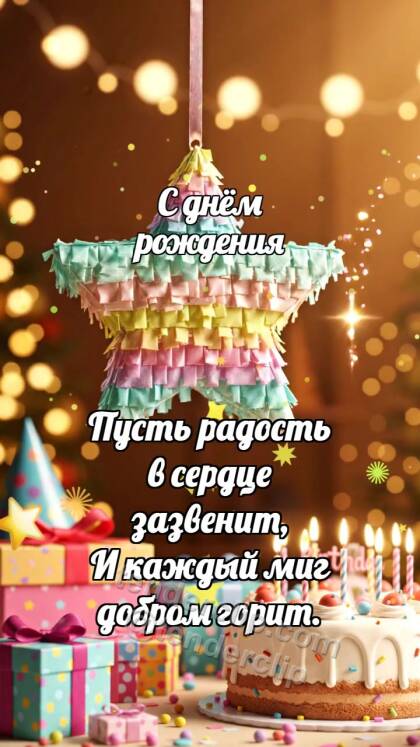 С днём рождения: Пиньята роняет конфетти