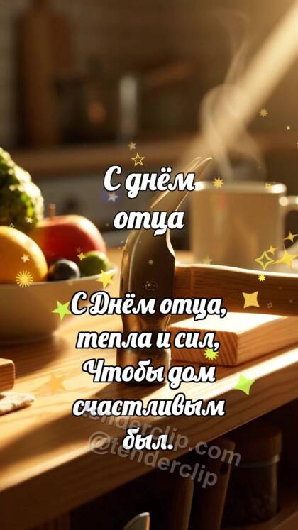 С днём отца: Молоток держит луч