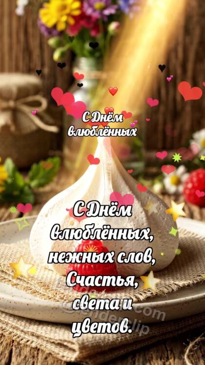 С Днём влюблённых: Безе тает сердечком