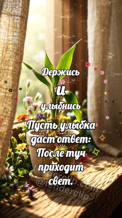 Держись и улыбнись: Бамбук выпрямляет лист