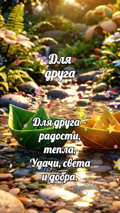 Для друга: Кораблики делят ручей